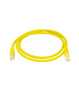 Пач Корд UTP-CAT6, PVC, жълт, 1м